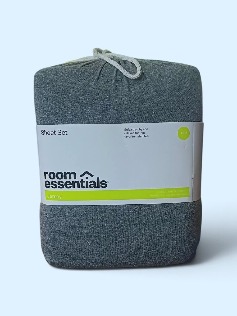 Room Essentials Jersey Sheet Set - Heather Gray
